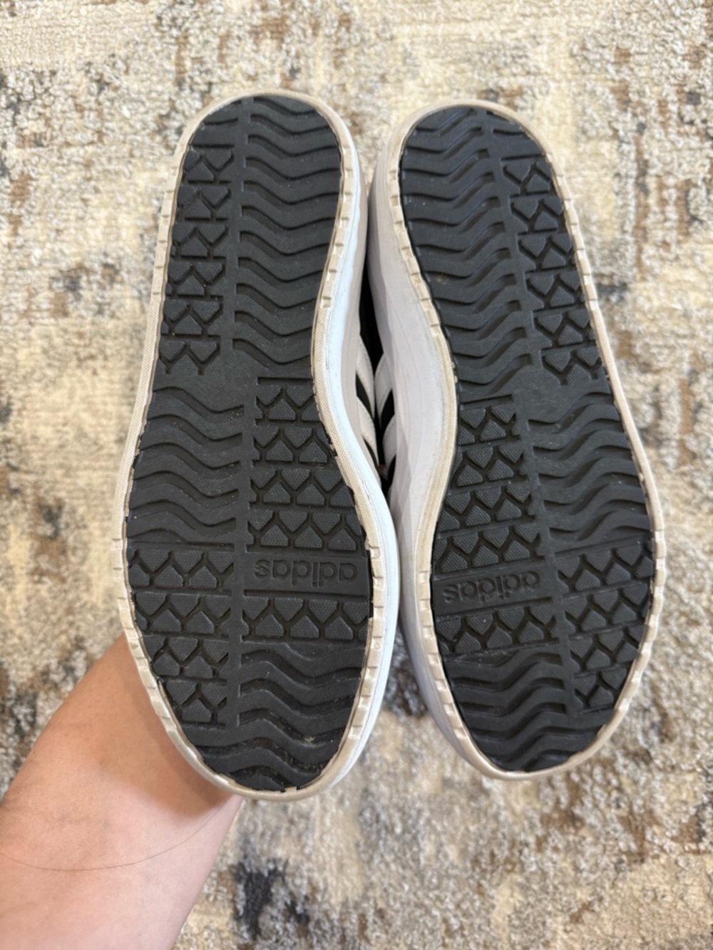 Adidas Black and White Platform Lace-Up Sneakers - Size 8 - Picture 7 of 8